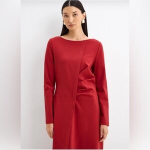 ADOLFO DOMINGUEZ Elegant Red Long Sleeve Dress size 10